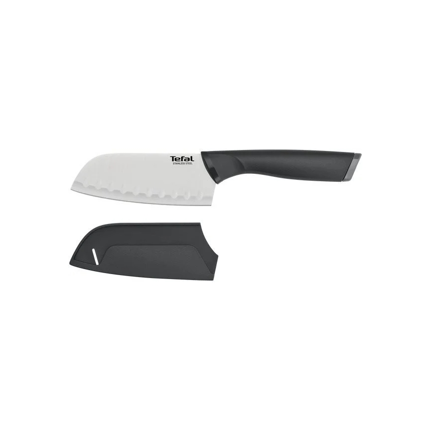 Tefal - Couteau en acier inoxydable santoku COMFORT 12,5 cm chrome brillant/noir