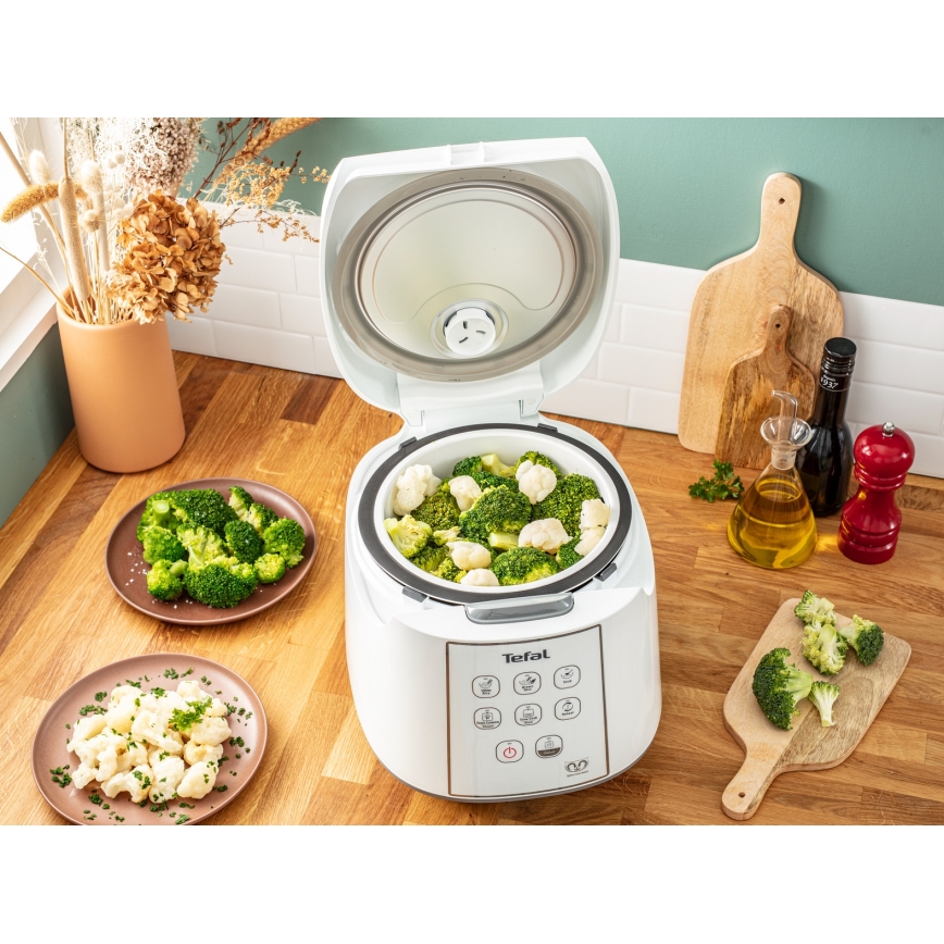 Tefal - Cuiseur à riz 8 en 1 EASY COOK 750 W/230 V 5 L blanc