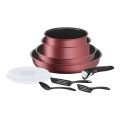Tefal - Ensemble de 10 pièces de batterie de cuisine INGENIO DAILY CHEF cuivre