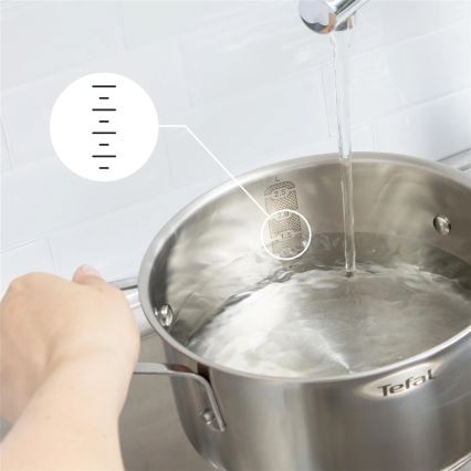 Tefal - Ensemble de 3 casseroles DELICIOUS en acier inoxydable