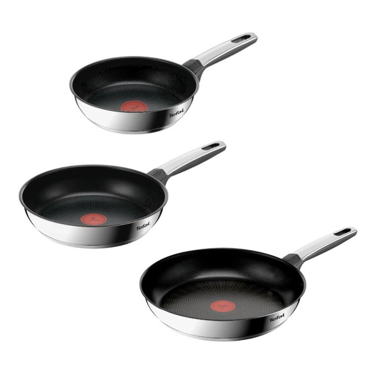 Tefal - Ensemble de 3 poêles EMOTION+