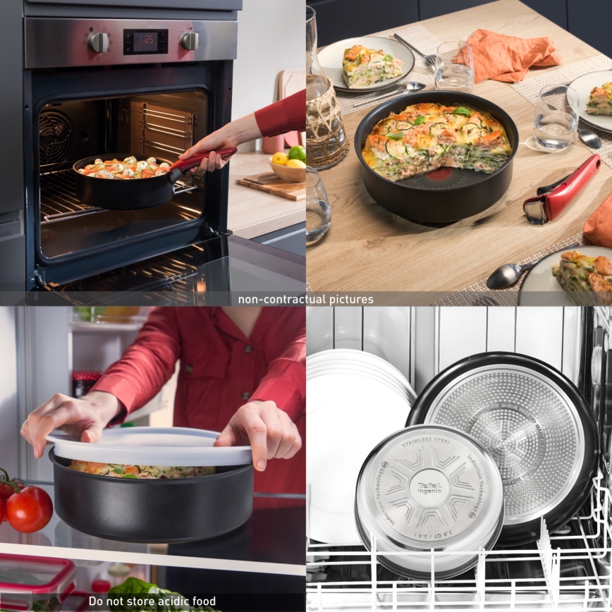 Tefal - Ensemble de 3 poêles INGENIO INTENS' CERAM