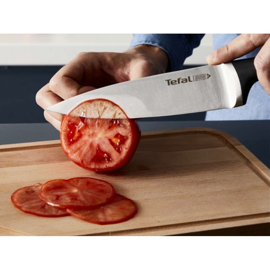 Tefal - Ensemble de 4 couteaux de cuisine avec bloc ICE FORCE