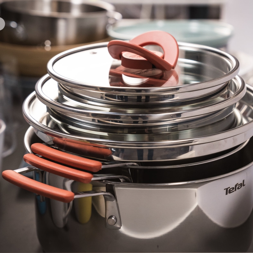 Tefal - Ensemble de 6 casseroles OPTI'SPACE