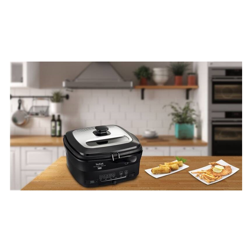 Tefal - Friteuse 2 l VERSALION DE LUXE 7 en 1 1600W/230V noir