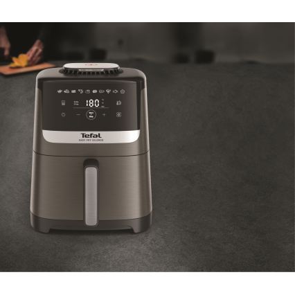 Tefal - Friteuse à air chaud 5 l EASY FRY SILENCE COAL 1400-1670W/230V
