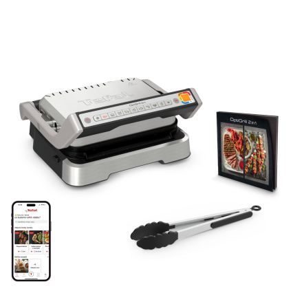 Tefal - Gril à contact OPTIGRILL 2 en 1 2100W/230V inox