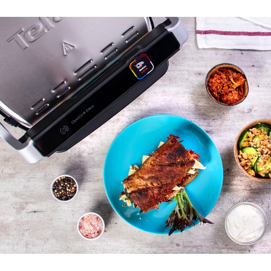Tefal - Gril électrique OPTIGRILL ELITE 2000W/230V