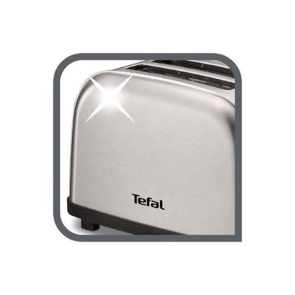 Tefal - Grille-pain à deux compartiments ULTRA MINI 700W/230V chrome