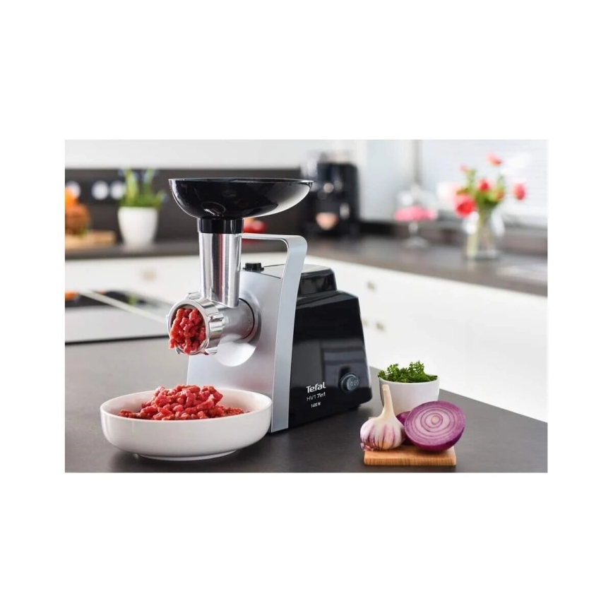 Tefal - Hachoir à viande 7 en 1 1400W/230V noir/argent