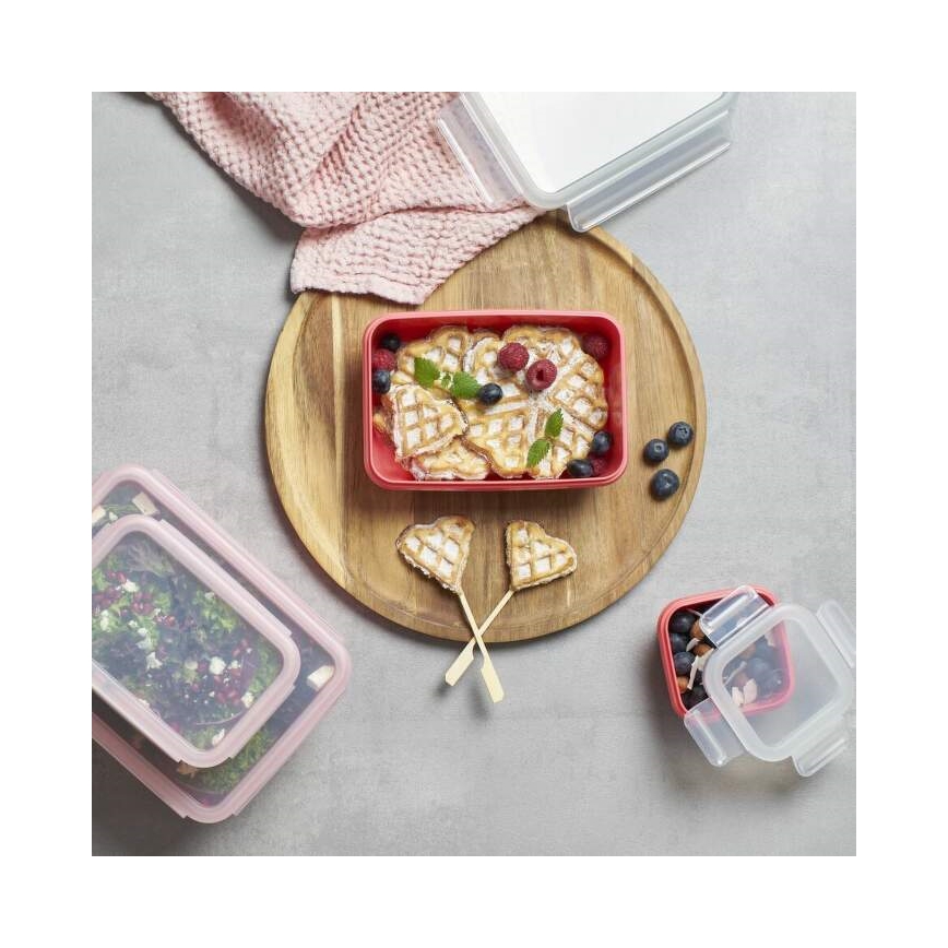 Tefal - Kit de boîtes repas 4 pce MSEAL COLOR rose