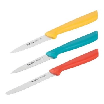 Tefal - Lot de couteaux en acier inoxydable 3 pcs COLORFOOD