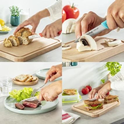 Tefal - Lot de couteaux en acier inoxydable 3 pcs COLORFOOD