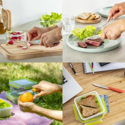 Tefal - Lot de couteaux en acier inoxydable 3 pcs COLORFOOD