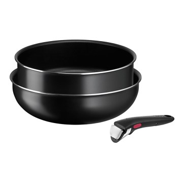 Tefal - Lot de poêles 3 pce INGENIO EASY COOK & CLEAN BLACK