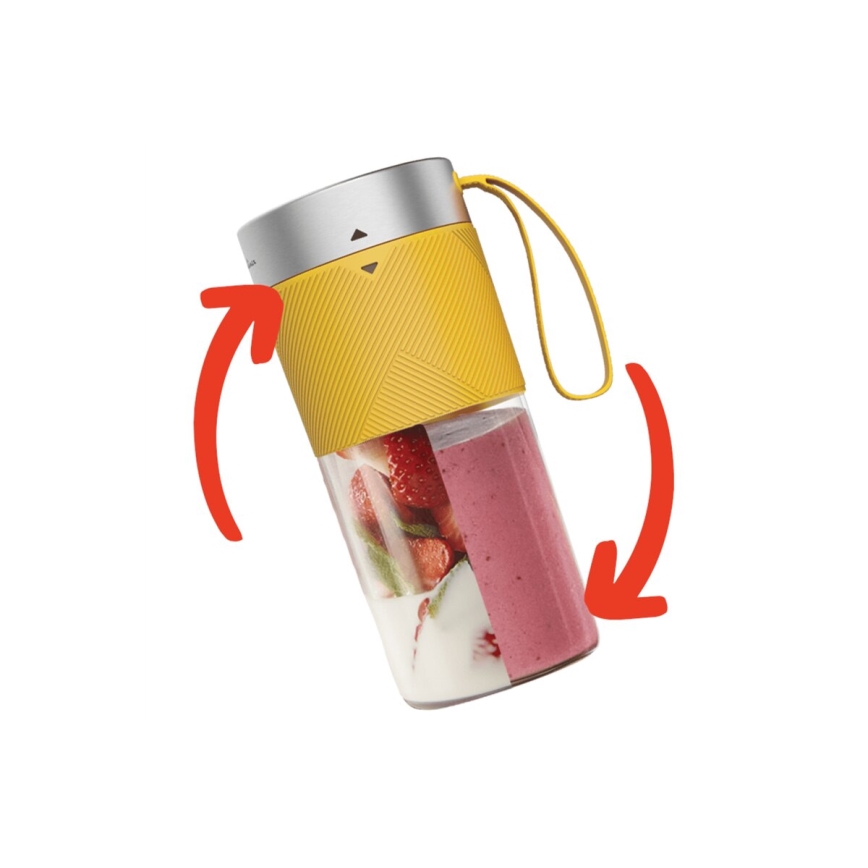 Tefal - Mixeur à smoothie BLENDFORCE 50W/5V 1200 mAh jaune
