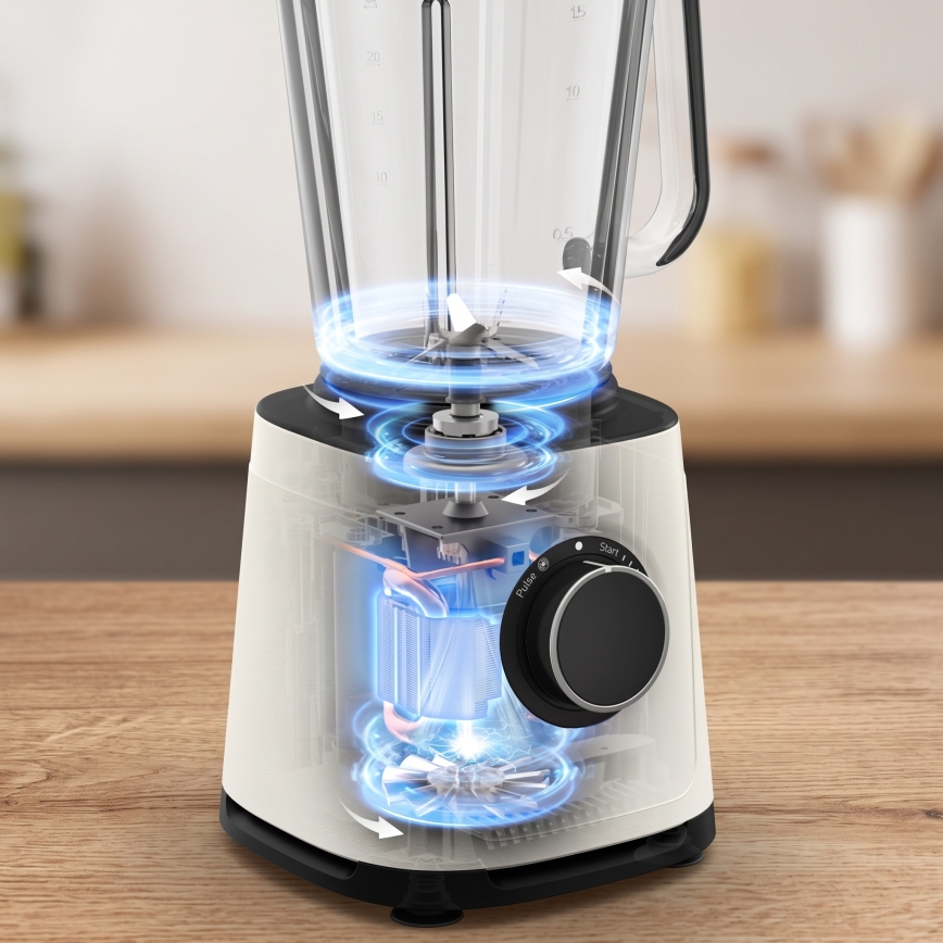 Tefal - Mixeur de table 2 l PERFECTMIX ESSENTIAL 1200W/230V blanc