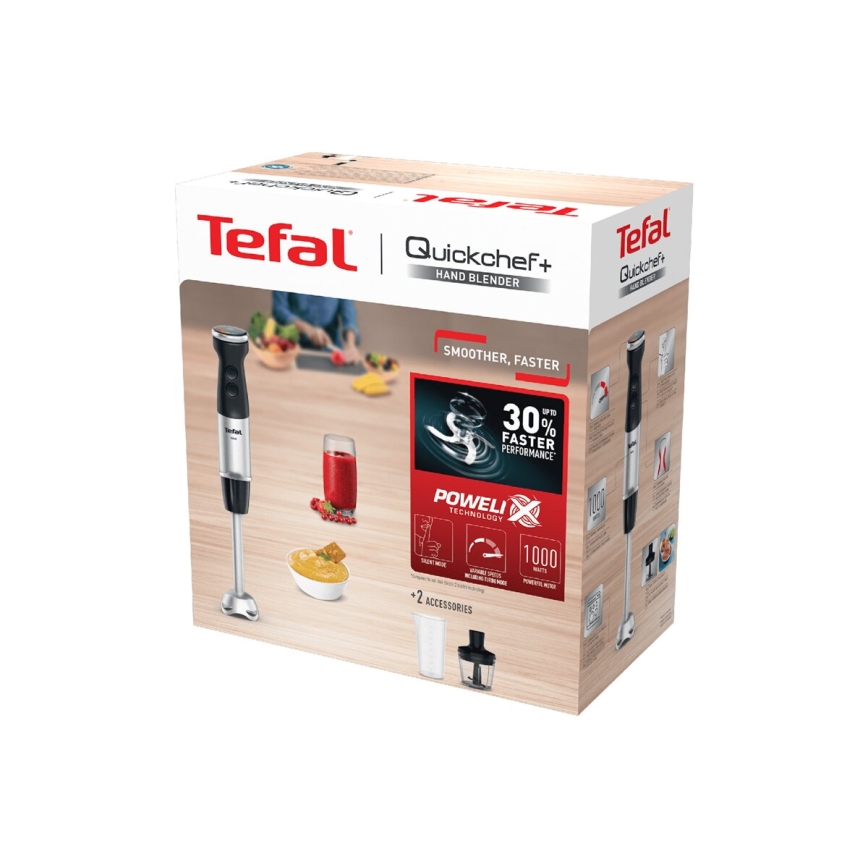 Tefal - Mixeur plongeant QUICKCHEF 1000W/230V noir