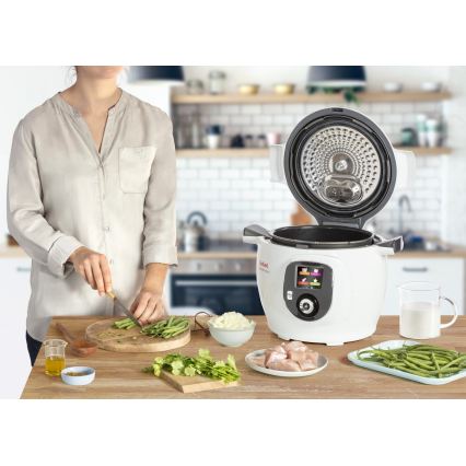 Tefal - Multicuiseur électrique multifonction 6 L 1600 W/230 V blanc