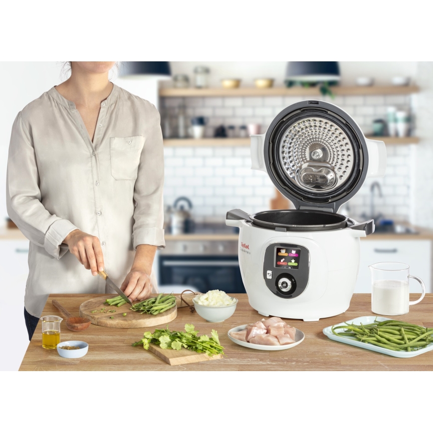 Tefal - Multicuiseur électrique multifonction 6 L 1600 W/230 V blanc