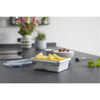 Tefal - Récipient alimentaire 0,8 l MSEAL STEEL bleu/acier inoxydable