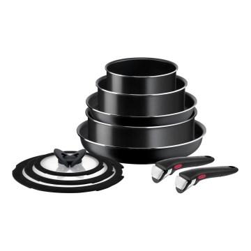 Tefal - Service d'ustensiles de cuisine 10 pce INGENIO EASY COOK & CLEAN BLACK