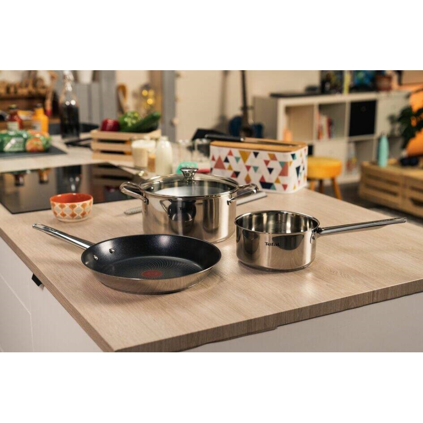 Tefal - Service d'ustensiles de cuisine 9 pce COOK EAT acier inoxydable