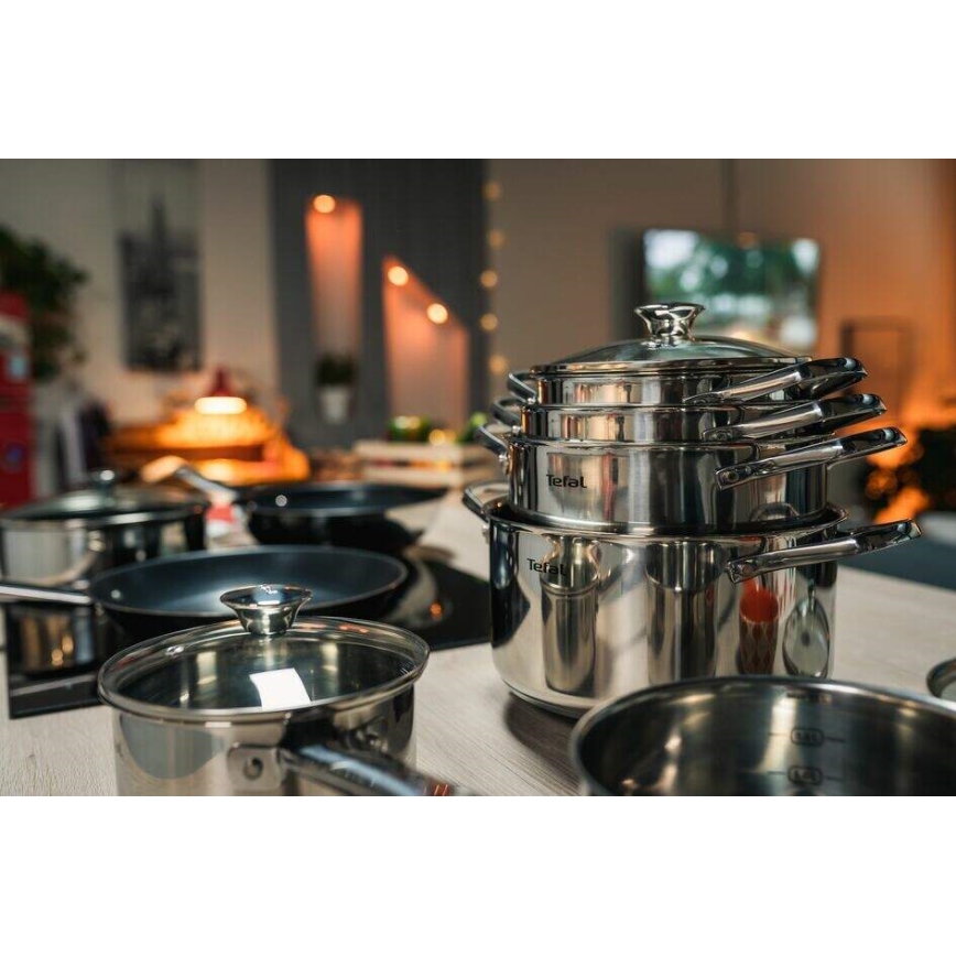Tefal - Service d'ustensiles de cuisine 9 pce COOK EAT acier inoxydable