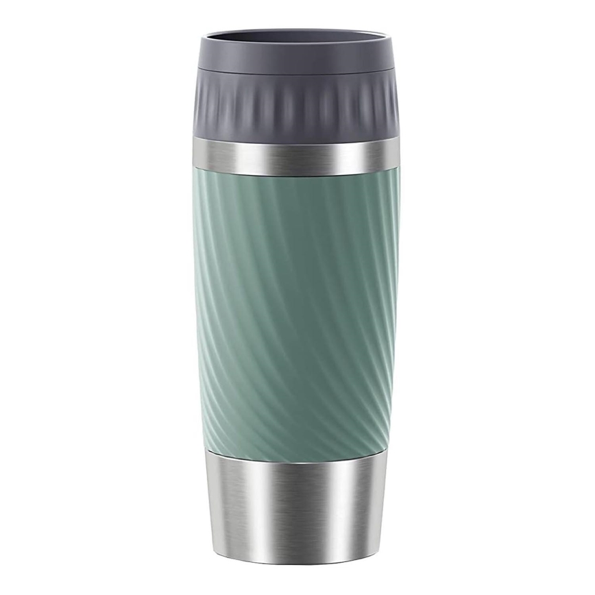 Tefal - Tasse thermique 360 ml EASY TWIST MUG acier inoxydable/vert