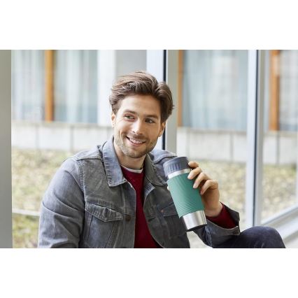 Tefal - Tasse thermique 360 ml EASY TWIST MUG acier inoxydable/vert