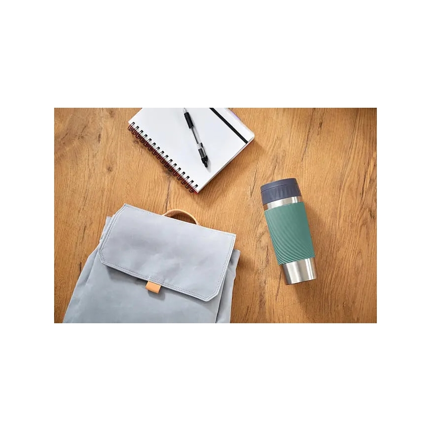 Tefal - Tasse thermique 360 ml EASY TWIST MUG acier inoxydable/vert