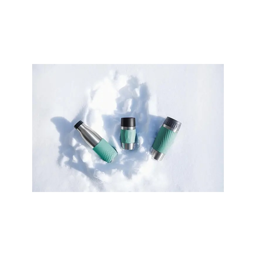 Tefal - Tasse thermique 360 ml EASY TWIST MUG acier inoxydable/vert