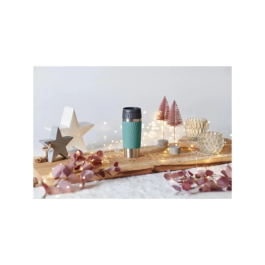 Tefal - Tasse thermique 360 ml EASY TWIST MUG acier inoxydable/vert