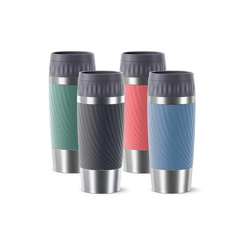 Tefal - Tasse thermique 360 ml EASY TWIST MUG acier inoxydable/vert