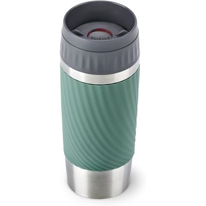 Tefal - Tasse thermique 360 ml EASY TWIST MUG acier inoxydable/vert