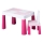 TEGA BABY - Ensemble table et chaise pour enfant rose/blanc