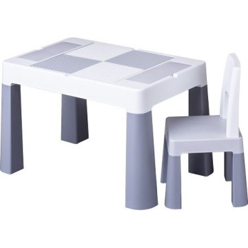 TEGA BABY - Table et chaise pour enfant gris/blanc