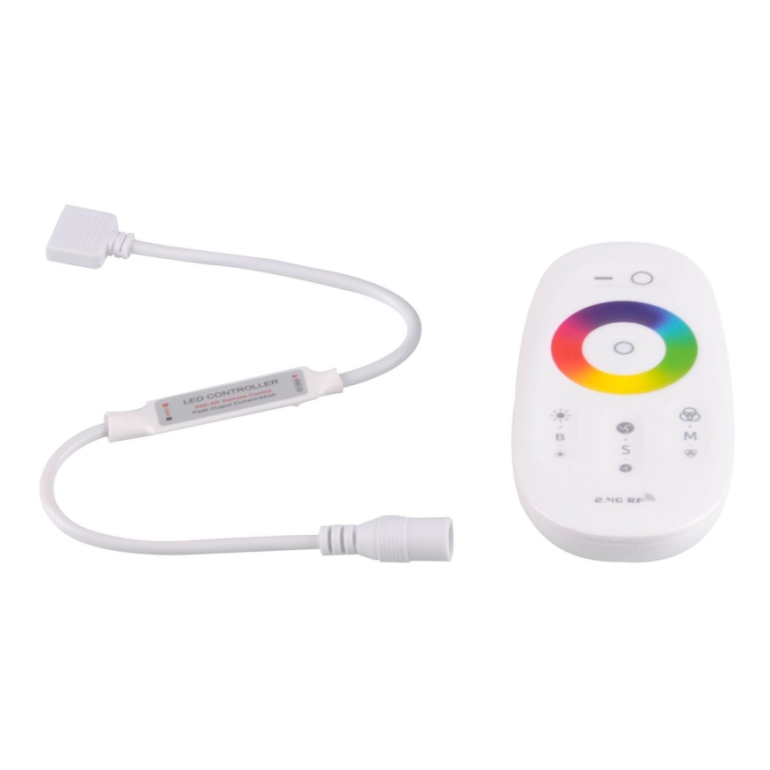 Télécommande pour rubans RGBW LED 12-24V 2,4GHz 2xAAA + contrôleur