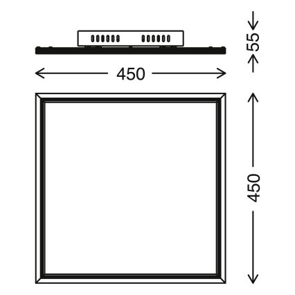 Telefunken 300906TF - Panneau à intensité variable LED/24W/230V + télécommande 3000-6000K