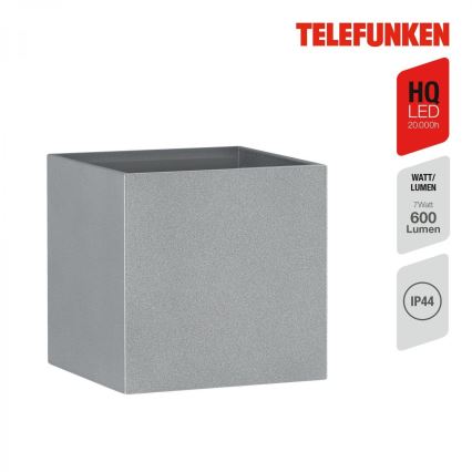 Telefunken 303404TF - Applique murale d'extérieur LED/7W/230V IP44 argentée