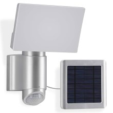 Telefunken 304704TF - LED Solar wall projecteur avec détecteur LED/6W/3,7V IP44 argent