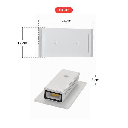 Telefunken 307706TF - Applique murale LED extérieure 2xLED/3W/230V IP44 blanc