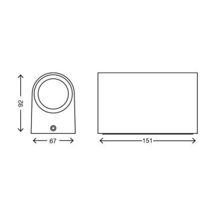 Telefunken 308006TF - Applique murale LED extérieure 2xGU10/5W/230V IP44