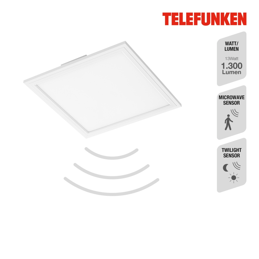 Telefunken 308606TF - Panneau en saillie avec détecteur LED/13W/230V