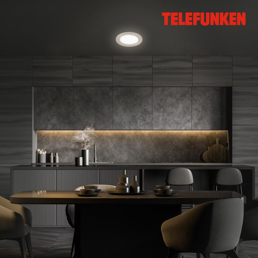 Telefunken 309302TF - Spot encastrable RGBW salle de bain à intensité variable LED/6W/230V 2700-6500K IP23 Wi-Fi Tuya
