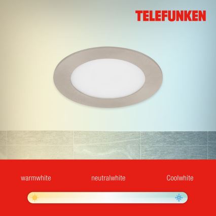 Telefunken 309302TF - Spot encastrable RGBW salle de bain à intensité variable LED/6W/230V 2700-6500K IP23 Wi-Fi Tuya