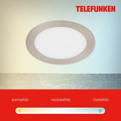 Telefunken 309402TF - LED RGBW Spot encastrable salle de bain à intensité variable LED/12W/230V 2700-6500K IP23 Wi-Fi Tuya