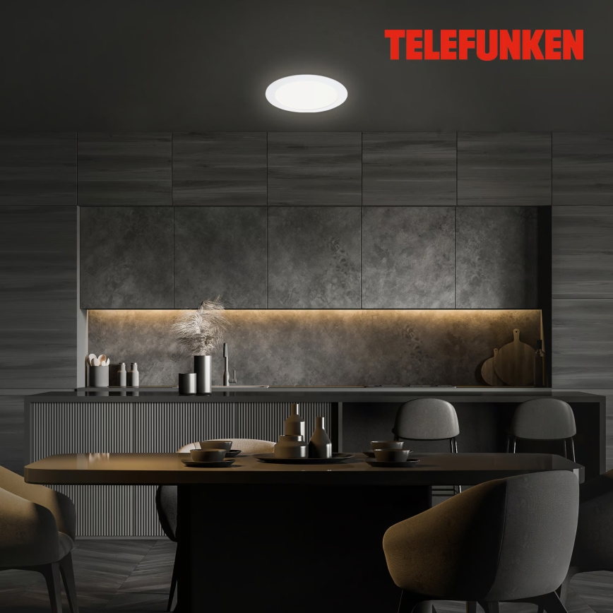 Telefunken 309406TF - Luminaire encastré dimmable LED RGBW FRAME LED/12W/230V 2700-6500K Wi-Fi Tuya blanc