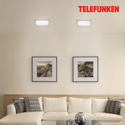 Telefunken 309602TF - Plafonier RGBW à intensité variable LED/18W/230V 2700-6500K Wi-Fi Tuya
