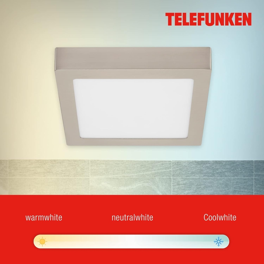 Telefunken 309602TF - Plafonier RGBW à intensité variable LED/18W/230V 2700-6500K Wi-Fi Tuya